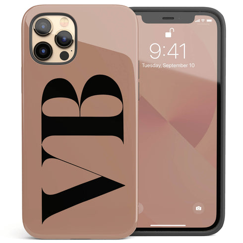 Oversized Custom Initials iPhone Case